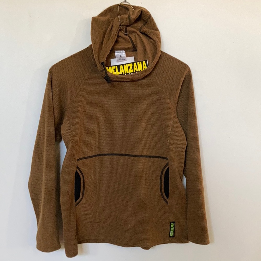 Women’s medium melanzana microgrid hoodie brown